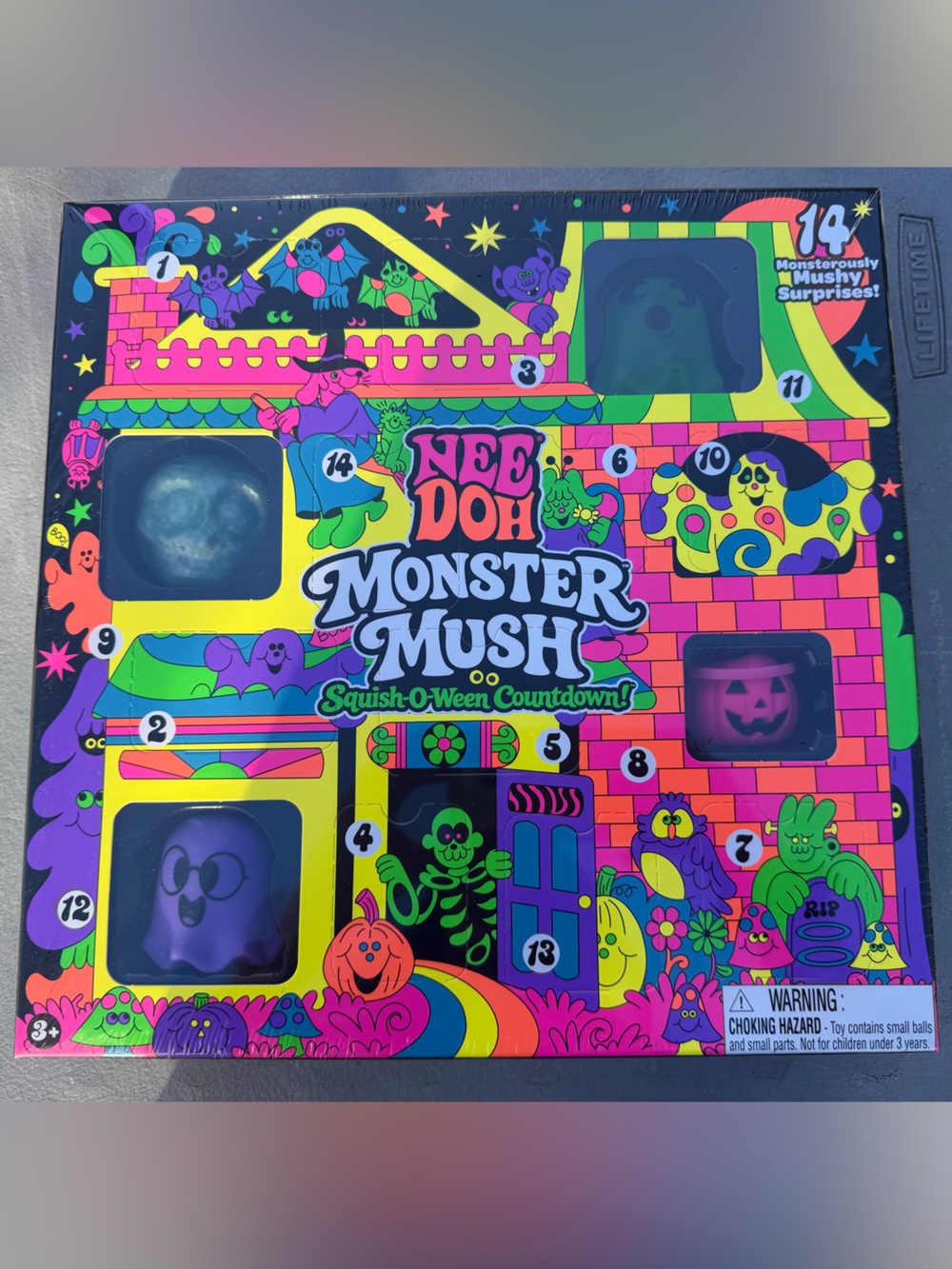 Authentic Schylling NeeDoh Monster Mush Squish-OWeen Countdown Advent Calendar!